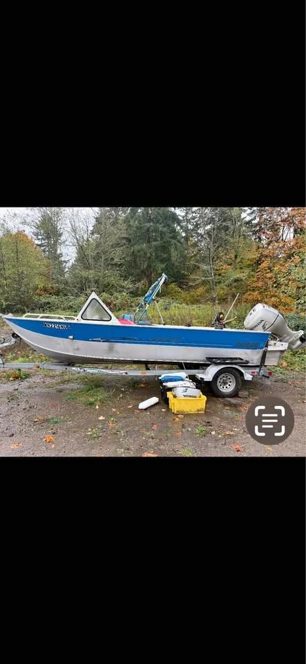 1989 Raider Aluminum Fishing boat
