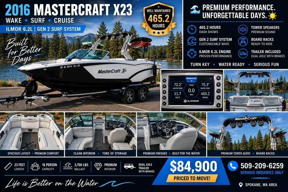 2016 MasterCraft X23 Wake